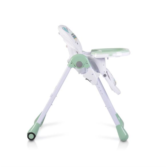 MUFFIN multifunkciós etetőszék, mintás, 2 kerékkel MENTA