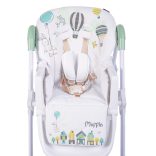 MUFFIN multifunkciós etetőszék, mintás, 2 kerékkel MENTA