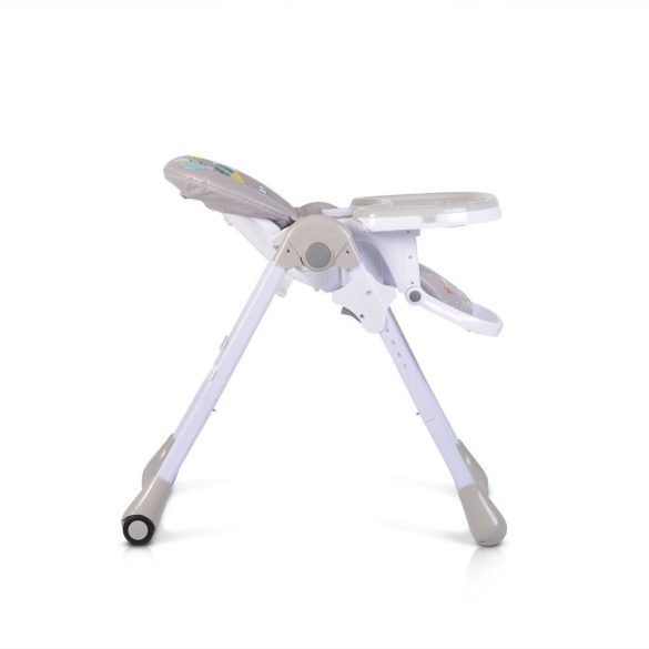 MUFFIN multifunkciós etetőszék, mintás, 2 kerékkel SZÜRKE