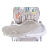 MUFFIN multifunkciós etetőszék, mintás, 2 kerékkel SZÜRKE