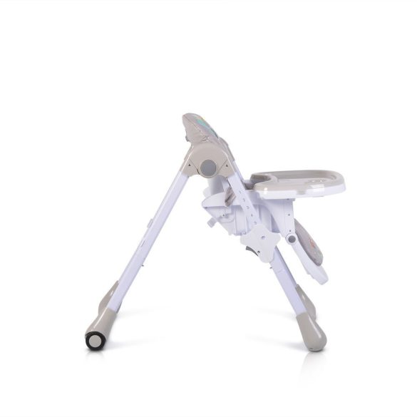 MUFFIN multifunkciós etetőszék, mintás, 2 kerékkel SZÜRKE