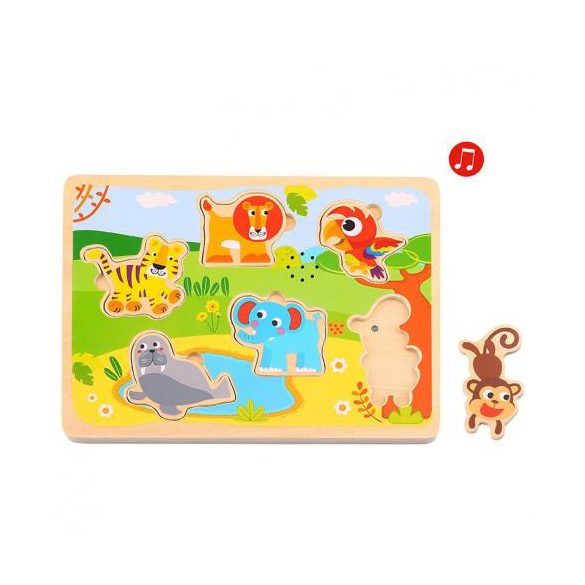 TOOKY fapuzzle safari állatos hanggal 7 dbos