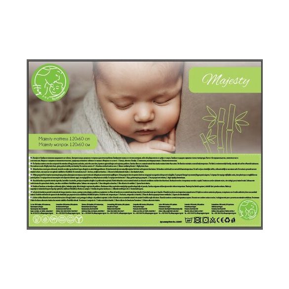 MAJESTY matrac 120x60cm bambusz FEHÉR