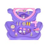 Pilsan smink asztal, szépségszett make up asztal+szék PINK/Lila