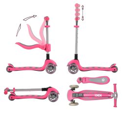 KIKI 2in1 Átalakítható roller PINK