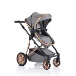 MONI Midas átalakítható sport/mózes babakocsi + táska, +fekvőbetét SZÜRKE