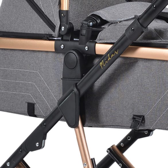 MONI Midas átalakítható sport/mózes babakocsi + táska, +fekvőbetét SZÜRKE