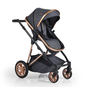 MONI Midas átalakítható sport/mózes babakocsi + táska, +fekvőbetét FEKETE