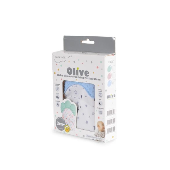 Cangaroo Olive szilikon rágóka fogzáshoz kék