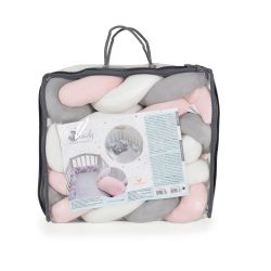 Cangaroo Braidy fonott fejvédő 180cm pink/szürke