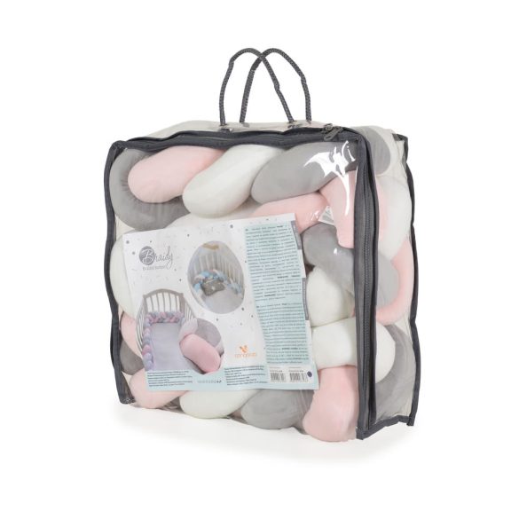 Cangaroo Braidy fonott fejvédő 180cm pink/szürke