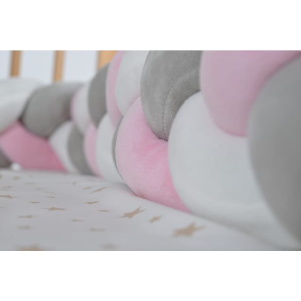 Cangaroo Braidy fonott fejvédő 180cm pink/szürke