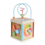 Moni Toys Fajáték fa activity kocka órás