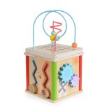 Moni Toys Fajáték fa activity kocka órás