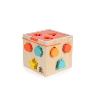Moni Toys Fajáték fa formaberakó 14x14x13cm