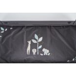 SAFARI utazóágy 1 szintes, zippes kibújóval, állatmintás TÜRKIZ/kék