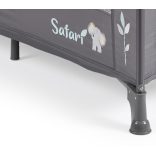 SAFARI utazóágy 1 szintes, zippes kibújóval, állatmintás TÜRKIZ/kék