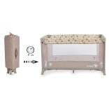 SAFARI utazóágy 1 szintes, zippes kibújóval, állatmintás BÉZS