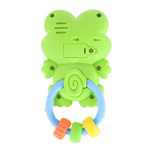 MŰANYAGJÁTÉK csörgő békás ZÖLD