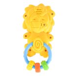 MŰANYAGJÁTÉK csörgő oroszlános SÁRGA