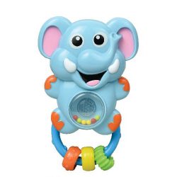 MŰANYAGJÁTÉK csörgő elefántos KÉK