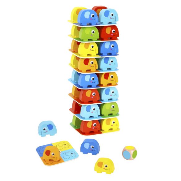 Tooky Toy 46 db-os egymásra rakható ELEFÁNTOK