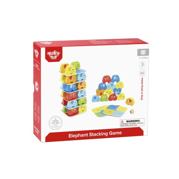 Tooky Toy 46 db-os egymásra rakható ELEFÁNTOK