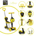 MONI Lollipop roller üléssel katicás sárga