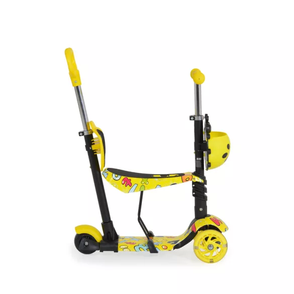MONI Lollipop roller üléssel katicás sárga
