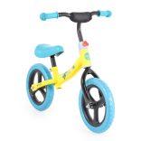 2B futóbicikli carbonszálas, 20kgig, emelhető ülés SÁRGA/KÉK