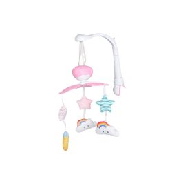 MOON zenélő forgó kiságyra holdas, textil/plüss