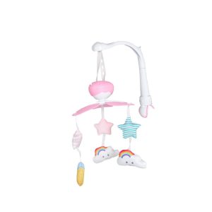 MOON zenélő forgó kiságyra holdas, textil/plüss