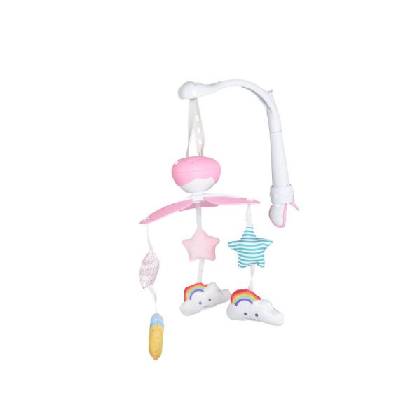 MOON zenélő forgó kiságyra holdas, textil/plüss