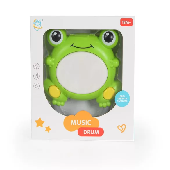 BÉBIJÁTÉK béka alakú dob