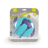 JELLY TÁL készlet villával és kanállal 300ml KÉK