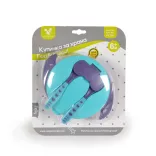 JELLY TÁL készlet villával és kanállal 300ml KÉK