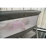 MONI Kalinihta újszülött babaágy önálló, 11 kg, 1 szint fehér láb grafit