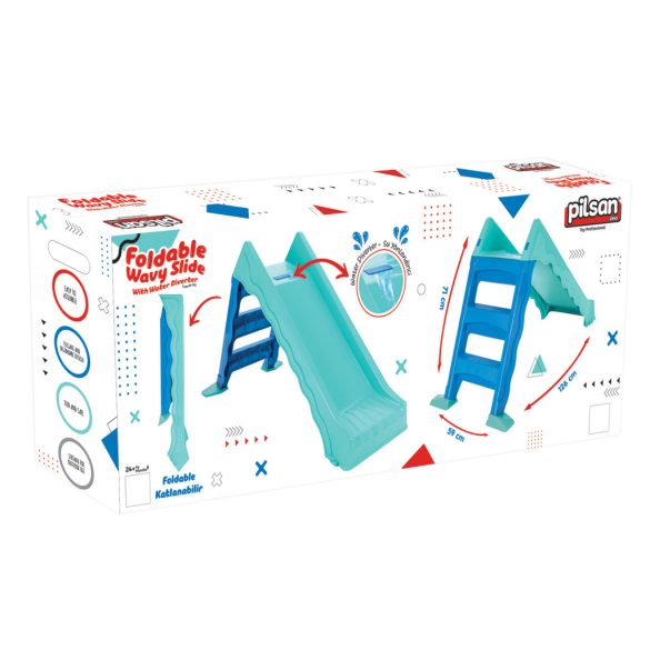 Pilsan Junior összecsukható vizes csúszda hullámos 06233 TÜRKIZ