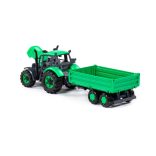 POLESIE Toys lendkerekes  traktor dönthető utánfutóval ZÖLD