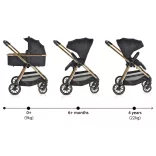 Cangaroo Hydra 2in1 babakocsi fekete
