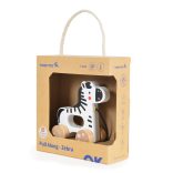 FAJÁTÉK húzható zebra FEHÉR