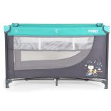 MONI Tommy összecsukható utazóágy 2 szintes, kibújós türkiz