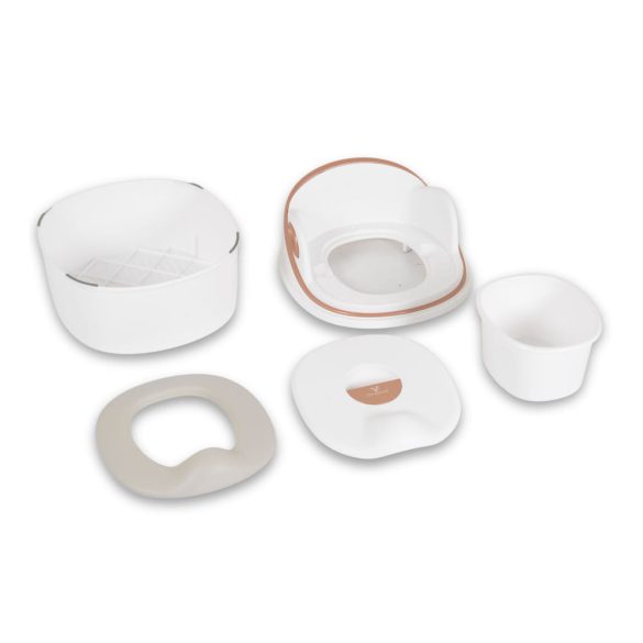 RUM BABA 2in1 bili átalakítható wc szűkítő+fellépő, szilikon ülés FEHÉR