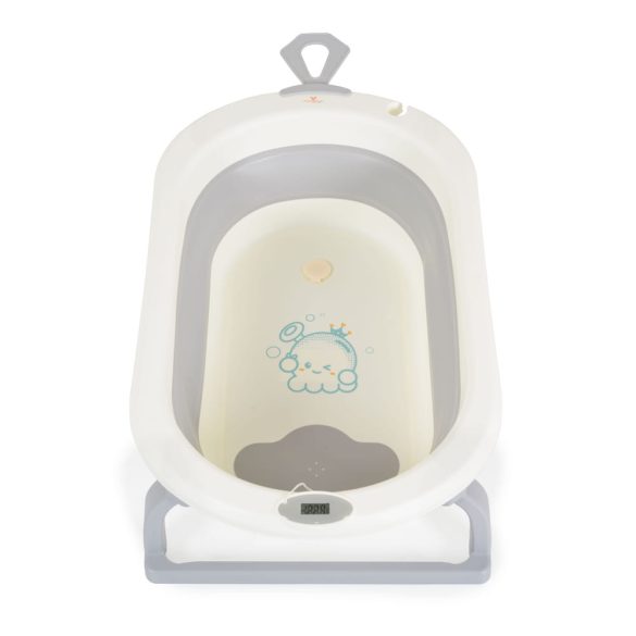 TERRA összecsukható kád digitális hőmérővel SZÜRKE