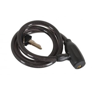 BYOX BICIKLIZÁR, kábelzár kerékpárhoz 100cm 2 kulccsal FEKETE