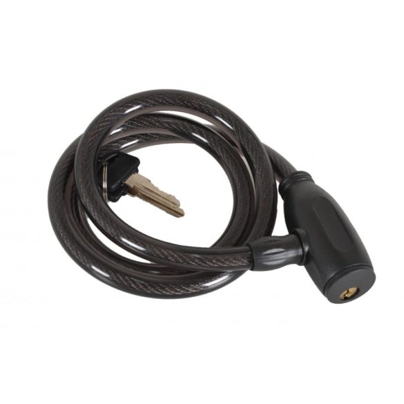 BYOX BICIKLIZÁR, kábelzár kerékpárhoz 100cm 2 kulccsal FEKETE