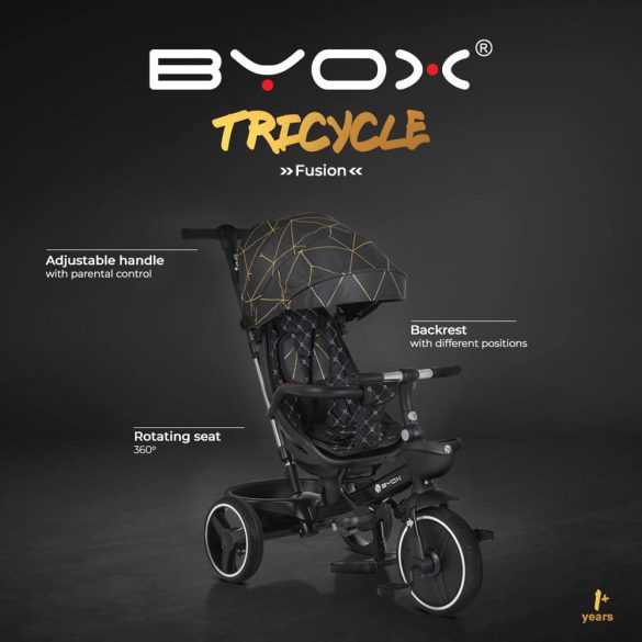 FUSION tricikli FEKETE