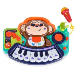   HOLA bébijáték, Majom, zenélő, világító gombokkal és mikrofonnal