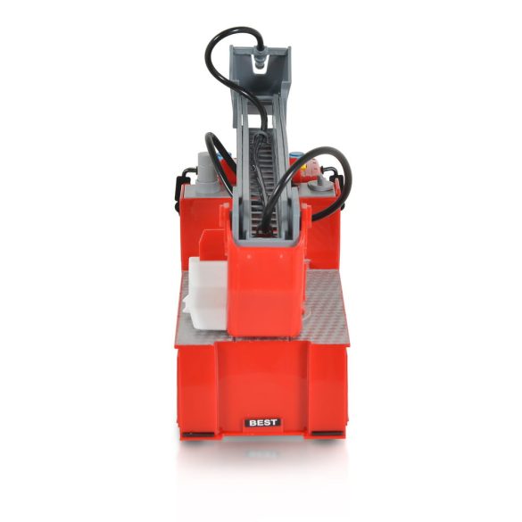 Moni Toys Kisautó tűzoltóautó létrás szerkocsi 1:16 piros