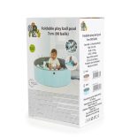 LABDAMEDENCE összecsukható 80cm + 90db 7cms labda MENTA/SZÜRKE